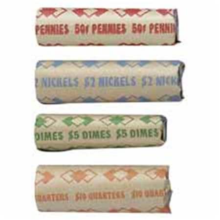 Suitex Tubular Coin Cartridges- .50 Pennies- 1000-CT- Red SU3763159